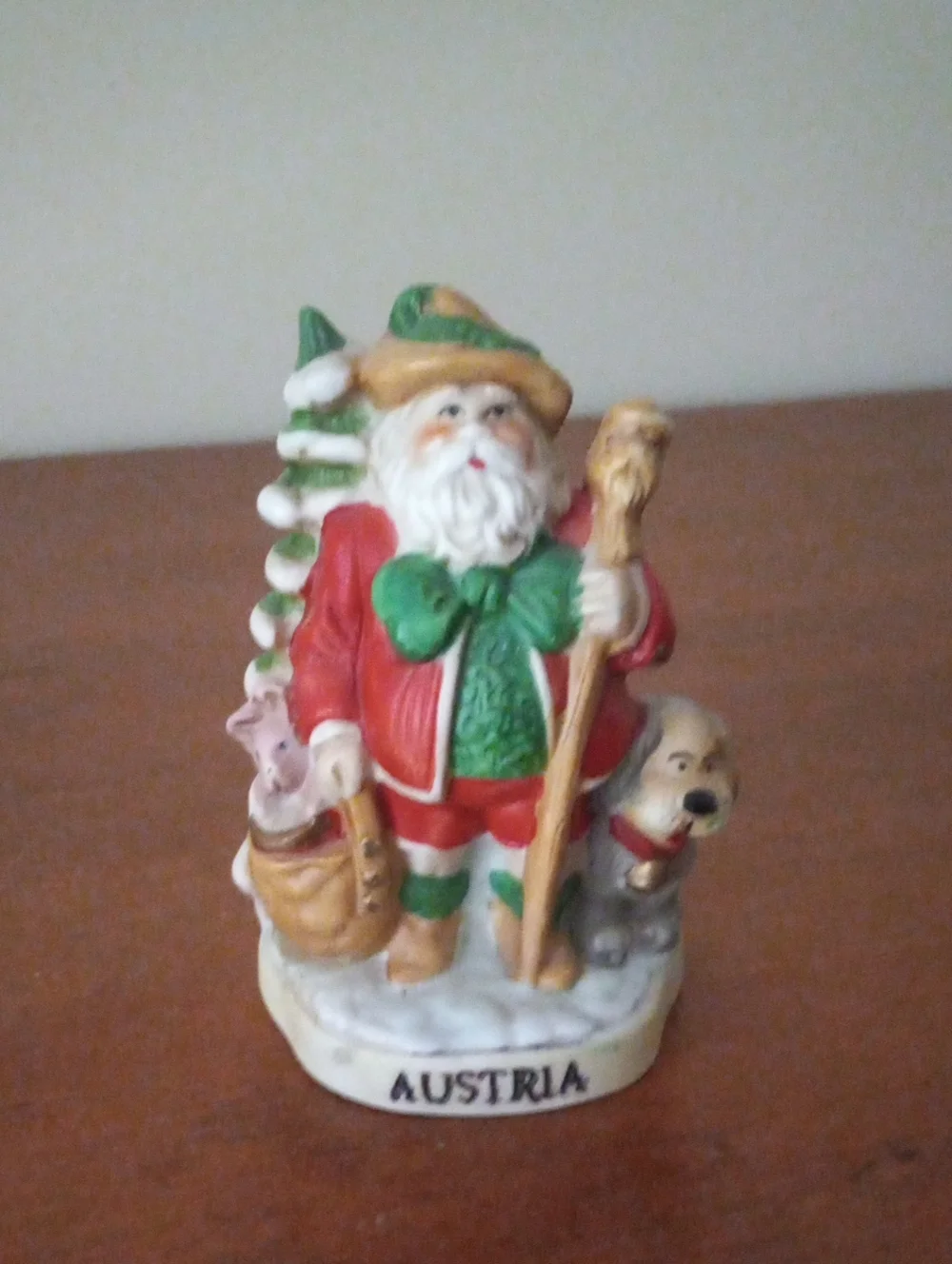 Vintage 1991 Santas of the Nations Austria Hand Painted Porcelain Figurine